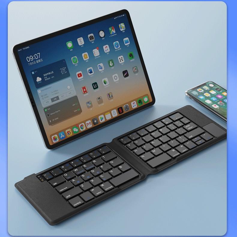 Мини-портативная складная Bluetooth-клавиатура: Совместимо с планшетом, телефоном, ноутбуком