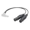 SZRMCC Atomos Shogun Inferno Monitor Recording Microphone Audio Breakout Input Cable Right Angle 10-Pin Male To Dual XLR 3-Pin Female (Right Angle)