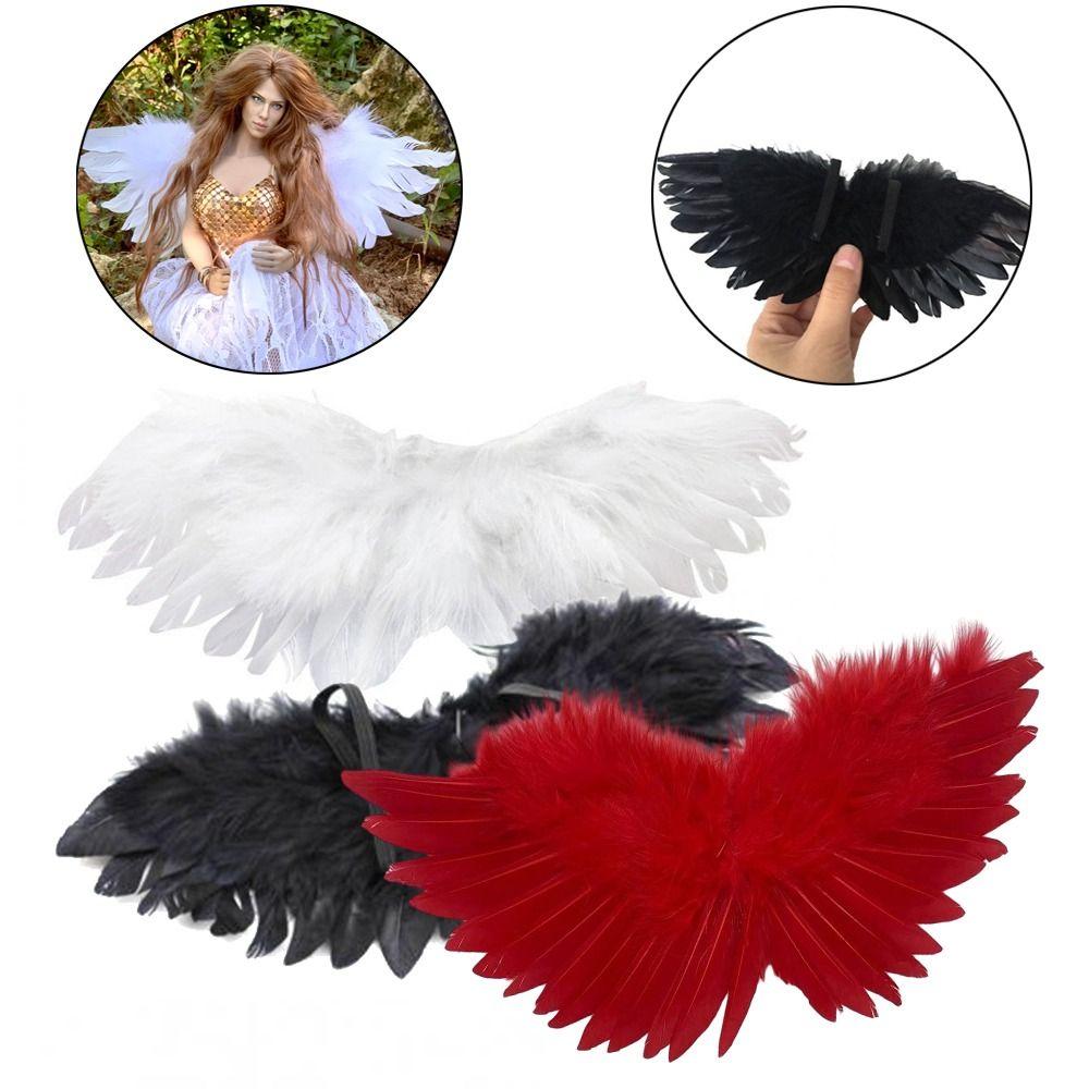 DIY Costume Angel White Wing Dressing Up Festival Feather Wing Angel Feather Wings Photo Props