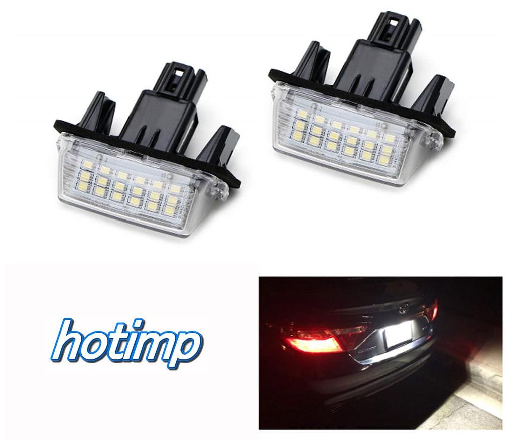 Оригинальный сменный светодиод x 2 фонарь подсветки номерного знака для Toyota и Exfire hotimp® 18-светодиодный фонарь/лицензия Camry, Aqua, Avensis, Ractis, Sienta, Vitz, Corolla,