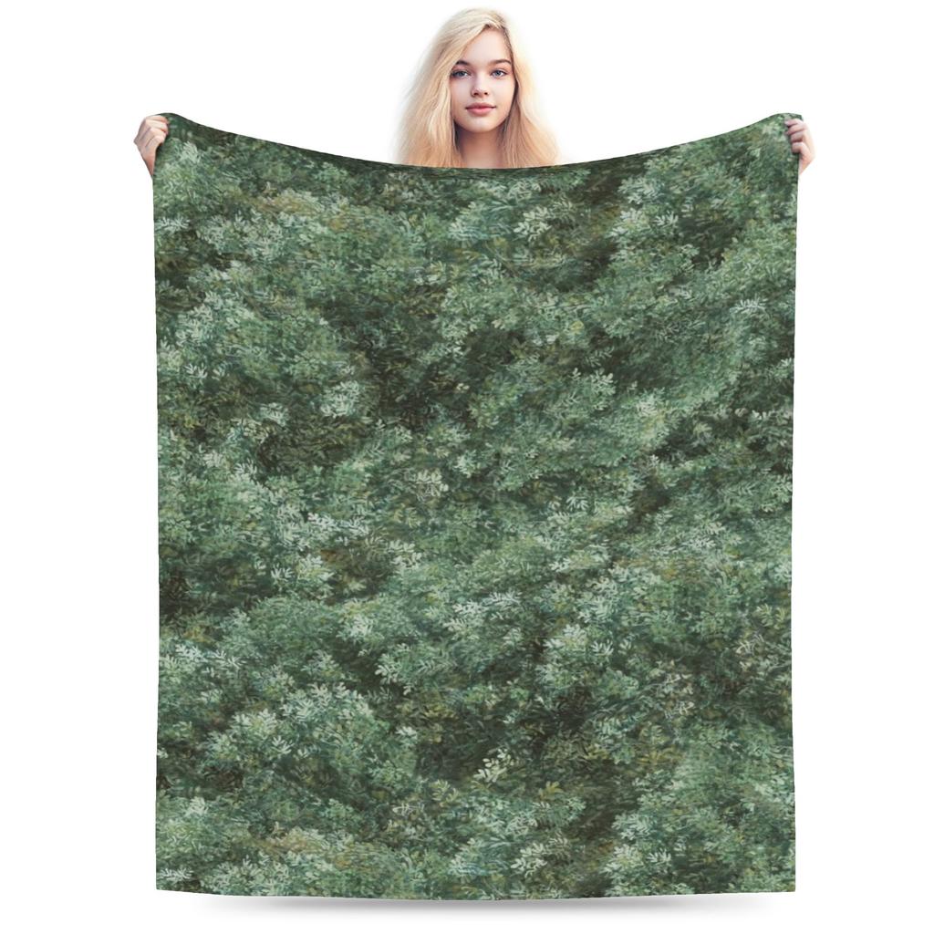 Relax Grass Battlemat Grassland Land Greenery Blanket Stuff Room Decorative Throw Blankets Warm Velvet for Bedroom