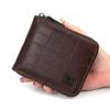 Men's Crocodile Pattern Wallet with Chain, Multi-Card Slots, Coin Pocket, and Change Purse.