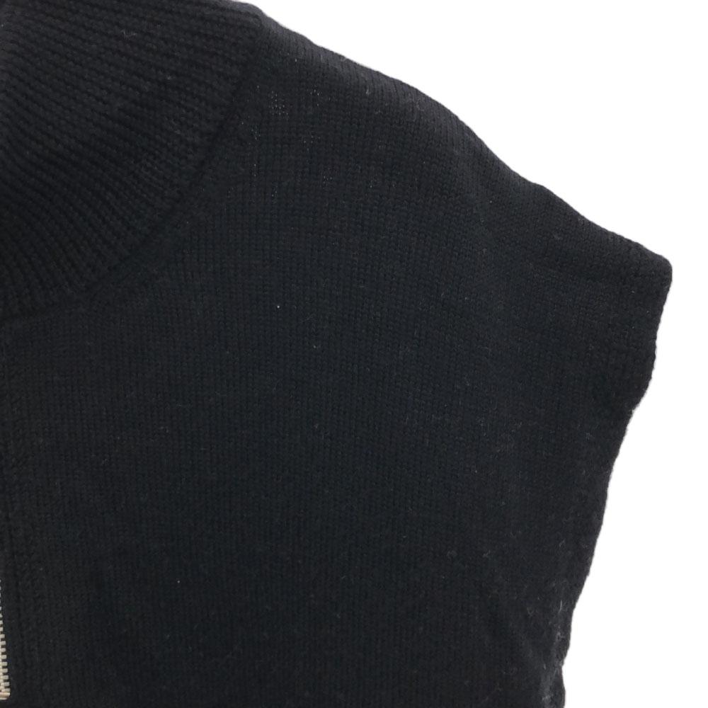 ALLEGE сделано в Японии Вязаный жилет на молнии половинной длины черный Женский Б/У