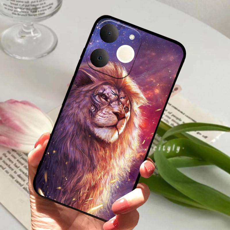 Чехол для телефона Realme Note 70 Чехол Note 70T Крутой Лев Волк Мягкий Силикон Полная Защита Корпус Narzo 80 Lite C71 4G Индия Funda