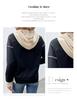 TEMU 2026 Autumn Women's Color Block Pullover Hoodie