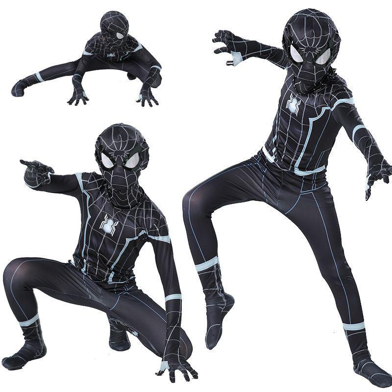 Stylish Black Spider-man Homecoming Cosplay Jumpsuit Featuring Exquisite Workmanship For All Ages