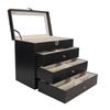 4 Layer Drawer Sunglasses Display Case 24 Slots PU Leather Eyeglass Collection Storage Display Box