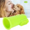 10PCS Silicone Soft Pet Finger Toothbrush Green Teeth Cleaning Tool for Cats DogsGreen