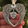 1pc Angel Wings Christmas Ornament Bell Charm  Angel Wings Christmas Tree Decoration Gift Box Home Decoration Pendant