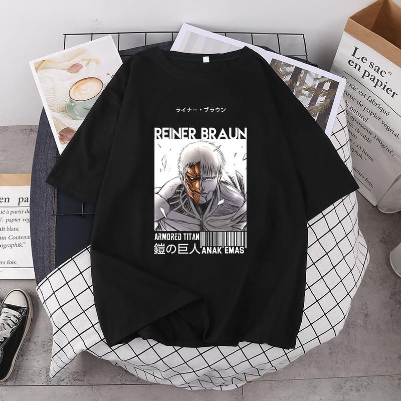 Горячее Аниме Финальный Сезон Атака Титанов Футболка Женская Мужская Каваи Летняя Повседневная Свободная С Круглым Вырезом Короткий Рукав Топы Харадзюку Футболка