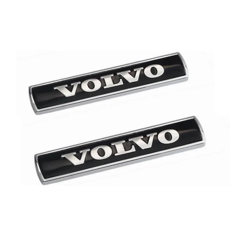 2PCS 3D letter badge sticker for Volvo S90 S60 XC60 XC90 V60 XC40 S80 C40 fender rim badge black, blue silver car accessories