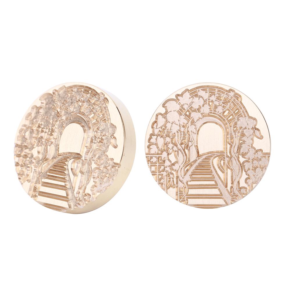 Ретро-антикварная круглая рамочка для уплотнения воска, огненная краска для свадебных приглашений, подарочной упаковки, скрапбукинга, открытки своими руками