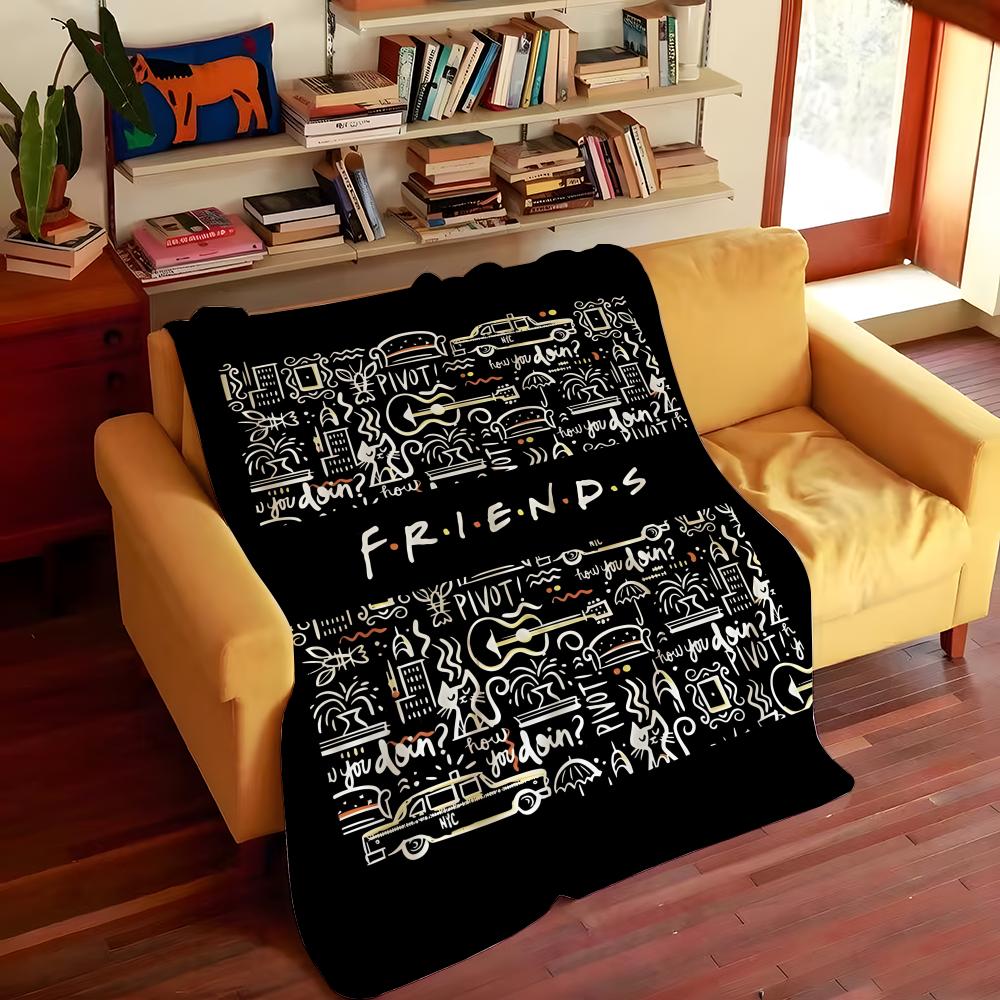 Драма F-Friends Бросьте Фланелевое Уютное С Принтом Одеяло, Портативное, Прочное, Машинная Стирка, Милое, Крутое