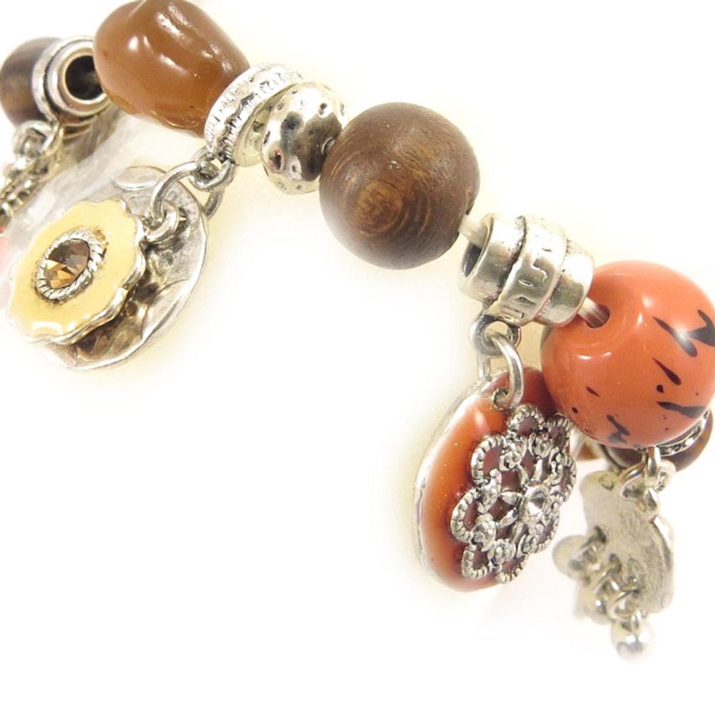 Les Trésors De Lily [C5294] - Дизайнерский браслет оранжево-коричневого цвета «Бабушка»