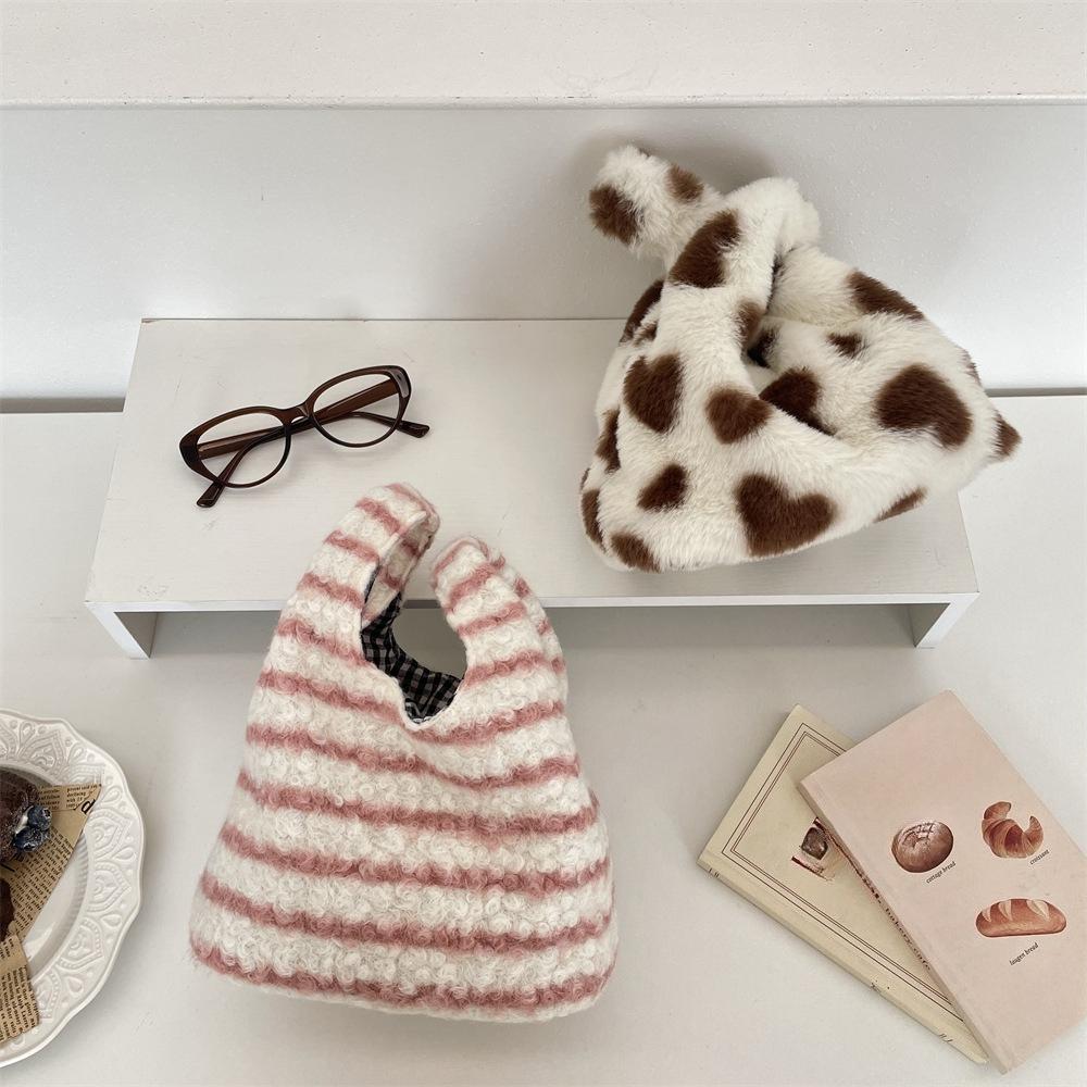 Женский клатч с леопардовым принтом, мягкий плюшевый, осенне-зимний, модная сумочка, тоут, для хранения