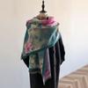 Winter Flower Retro Oil Painting Series Women'S Long Scarf Gift Shawl Literary Fashion Decoration Warm Scarf