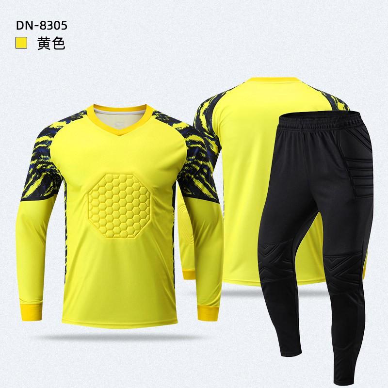 Professional Goalkeeper Uniform Set Long Sleeve Pants Anti-Slip Training Kit Adult Kids Soccer