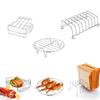 Air Fryer Rack Bread Rack Digester Multipurpose Stainless Steel Holder Cross Wire Grill Cookware BBQ Steamer Roasting Kitchen