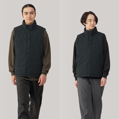 MUJI Men's Water-Repellent, Washable, Padded Walking Vest, AG003A4A, Black, Men's XL