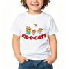 Мультяшные футболки Kid-E-Cats 100% Хлопок Забавная футболка с семьей кошек Русские Три Кота Топы Детские с коротким рукавом Дышащие футболки летние Топы