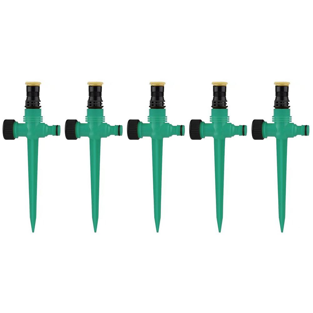 5PCS Auto Irrigation System 360 Degree Rotation Irrigation Watering Sprinkler Corrosion Resistant Easy Install for Garden Lawn