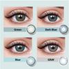 Сине-зеленый цвет 14,2 мм Модные мягкие косметические цветные контактные линзы для женщин