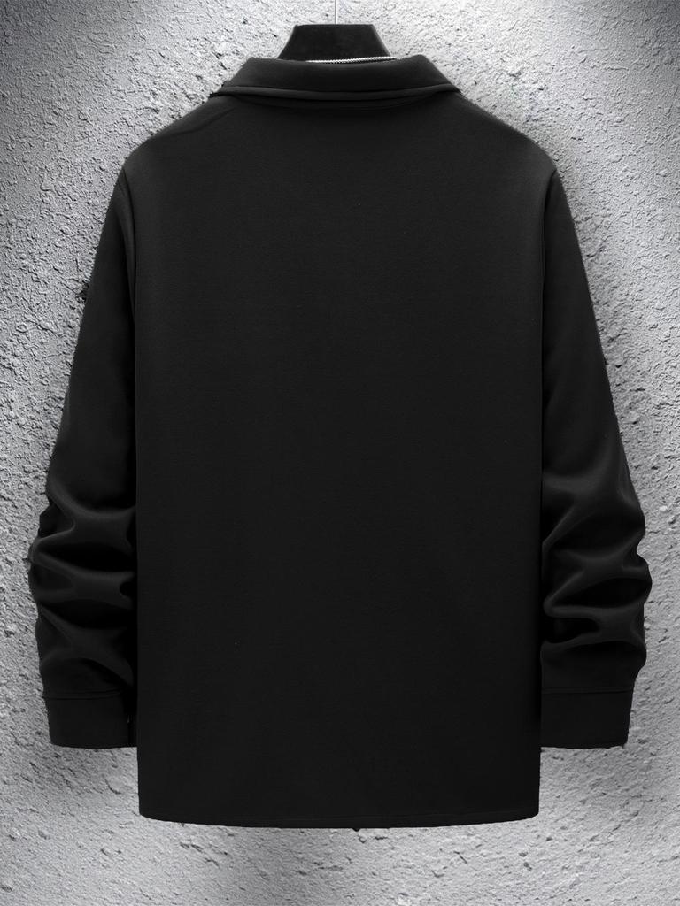 2025 Autumn/Winter Slim Fit Men's Lapel Jacket - Single-Breasted, Solid Color, Double Pocket, Casual European/American Style