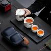 Zhuijia Zen Black Coarse Pottery Travel Tea Set