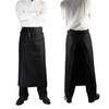 Long-Sized Apron for Commercial and Home Use (Black) - Restaurant, Kitchen, Chef, Unisex, Work, Home, and Commercial Use, Solid Color, Super Water-Rep