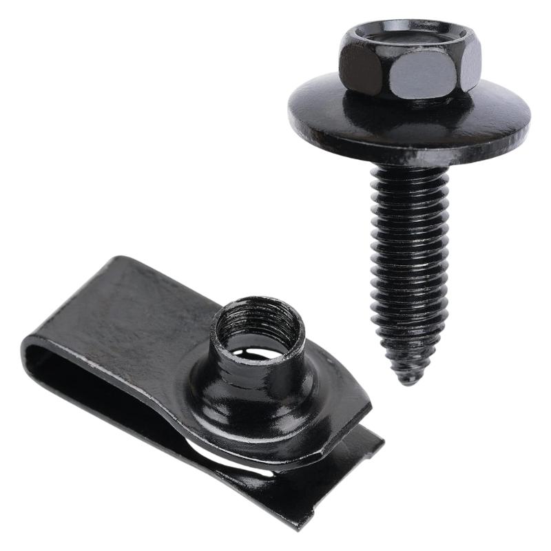 30mm 8mm Carbon Steel Bolt And 13mm Hexagonal Head U Nut Clamp Vibration Proof Automotive Component Fastener