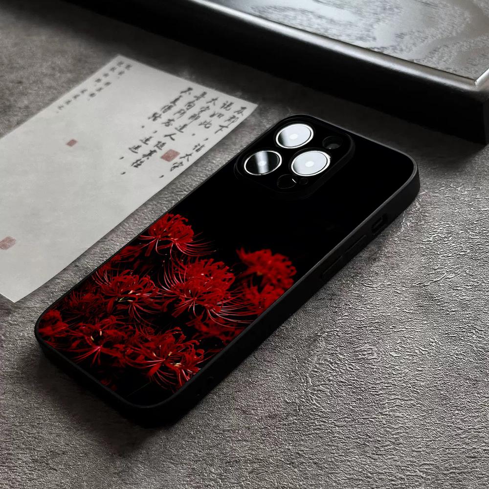 Красный Паук Лилия Цветок Ада Чехол для Телефона Для 17 Pro Max Для Iphone 14 16 Pro Max 12 15 11 13 Pro Xr X Xs 8 7 Plus Задняя Крышка