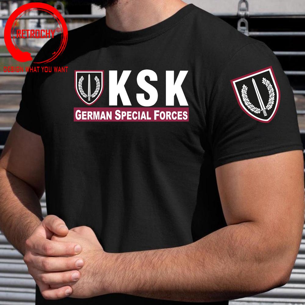 Komunisexdo Специальные Силы Ksk Gerunisex Армейские Специальные Силы Футболка Gerunisexy Военно-Зеленая Футболка Унисекс Унисекс Стильная Базовая Футболка