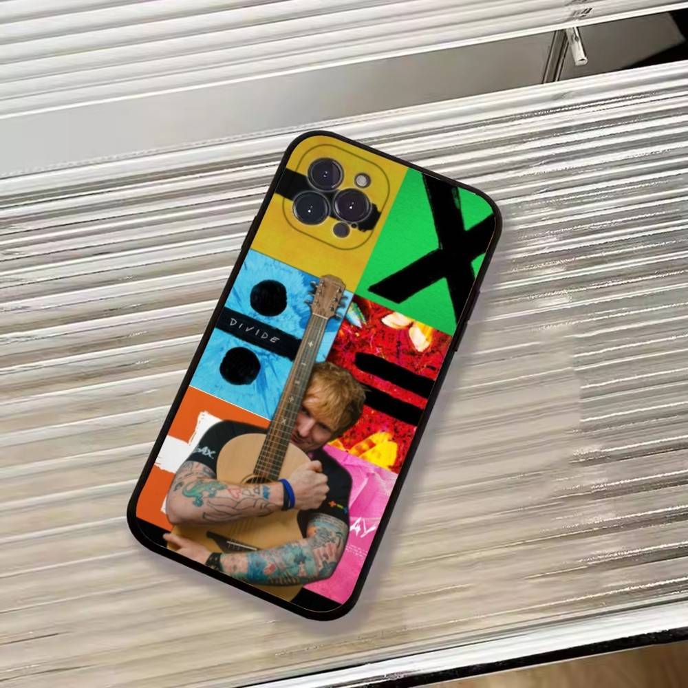 Чехол для телефона с изображением Эда Ширана для iPhone 17,16,15,14,13,12,11 Plus,Pro Max,XS,Мягкий черный чехол