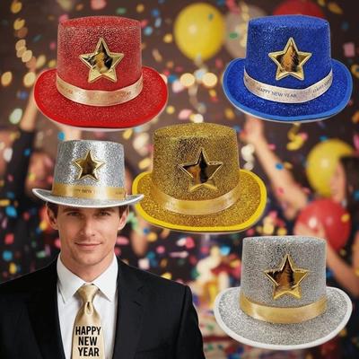 Широкополая блестящая джазовая шляпа из фетра, фестивальная шляпа для вечеринки, крутая шляпа волшебника, показ мод