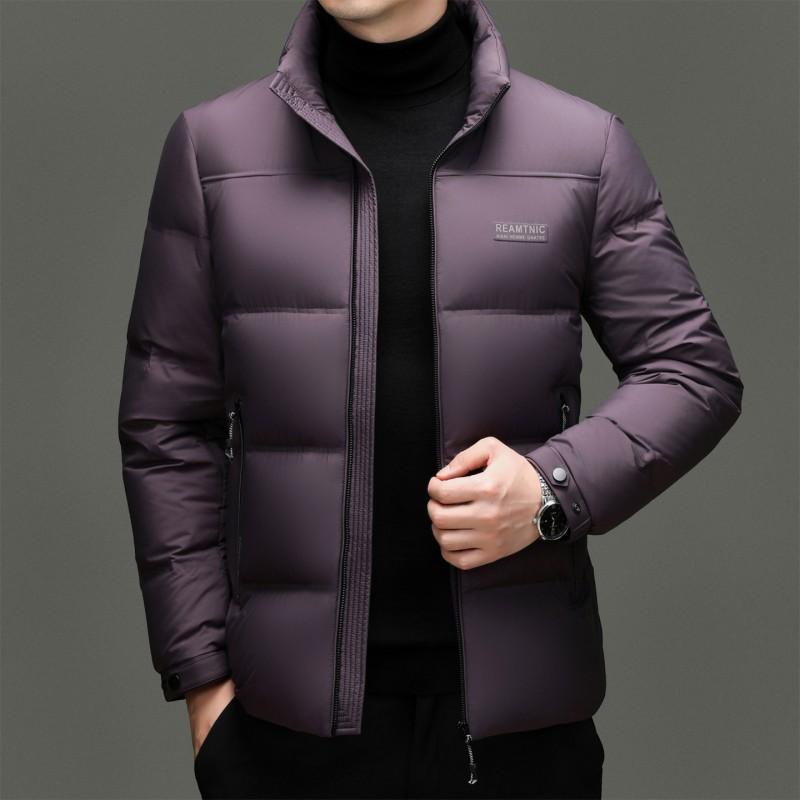 Mens Winter Hooded Down Jacket White Duck 86-90% Fill Power 650 Casual Business Warm Coat