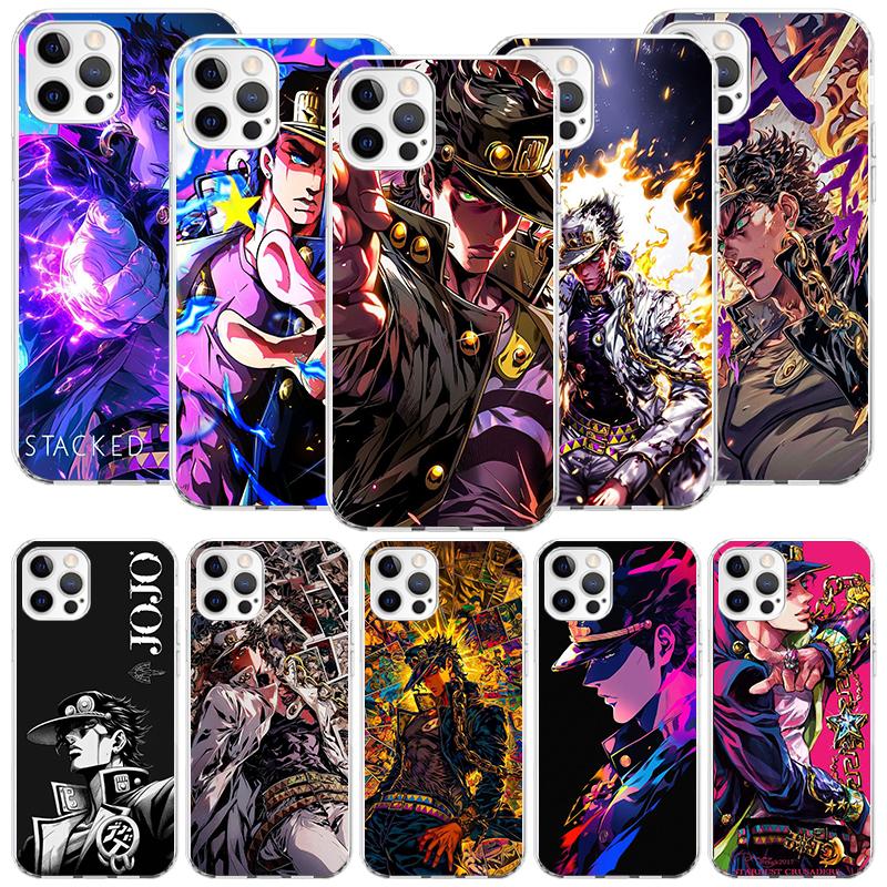 JoJo's Bizarre Adventure Kujo Jotaro Phone Case for Apple iPhone 17 Air 16 15 Plus 14 + 13 Mini 12 11 Pro Max 7 8 SE 16Max Soft