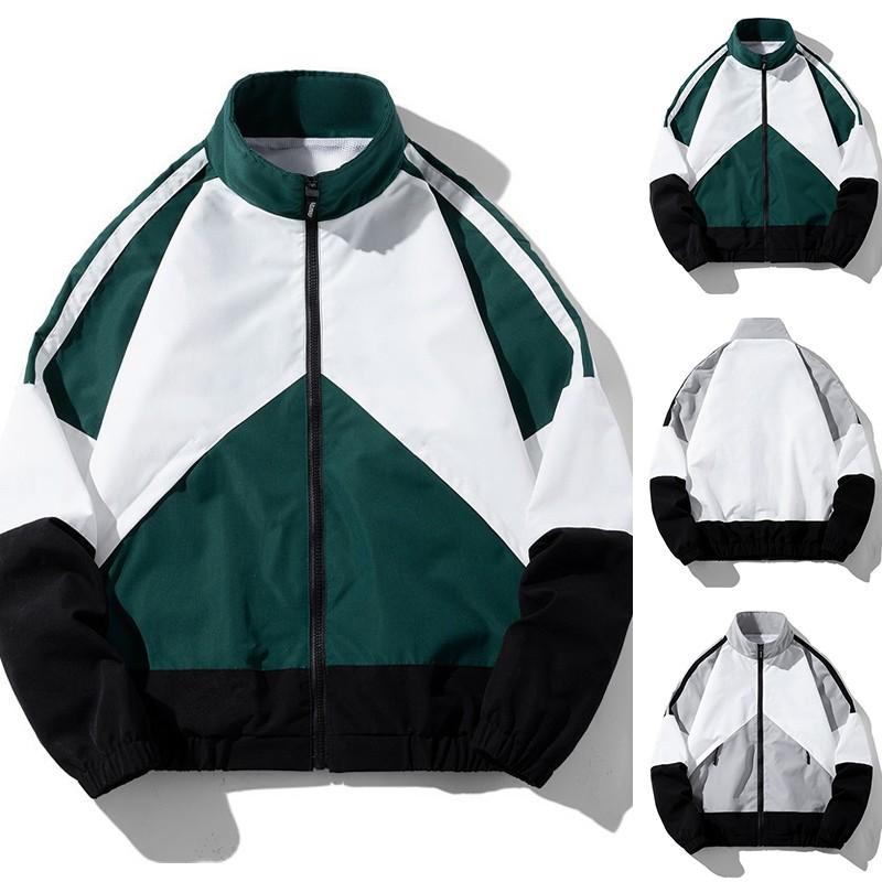 Men's Jacket, Sports And Casual Loose Jacket, Youth Color Blocked Top