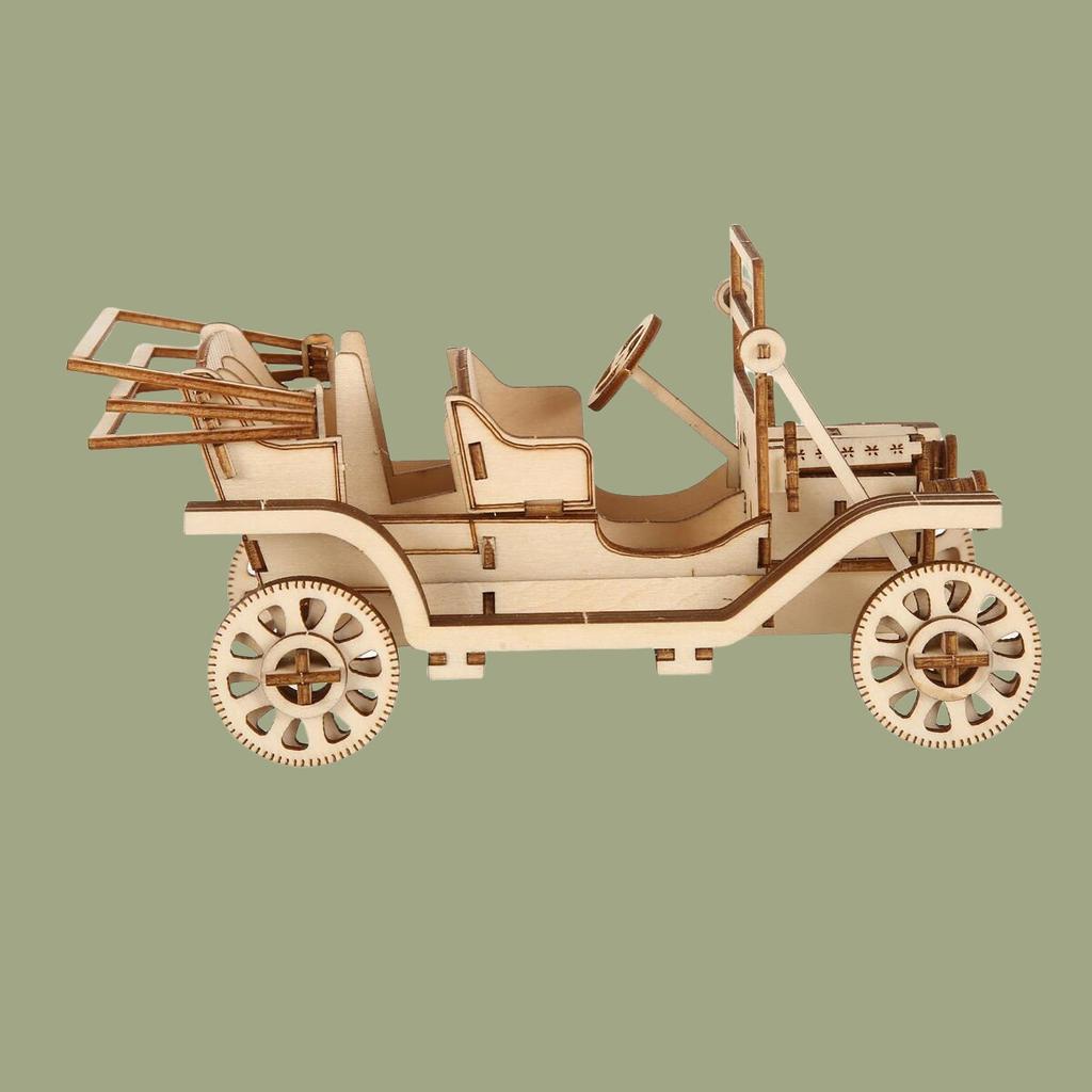 Собери свою собственную модель классического автомобиля - 3D деревянный пазл, увлекательный и познавательный DIY-подарок