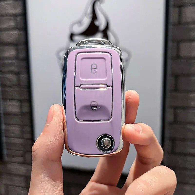 Чехол из ТПУ с 2 3 кнопками для VW Volkswagen MK4 Bora Golf 4 5 6 Jetta Passat Polo Bora Touran Skoda Seat, чехол для ключей от машины