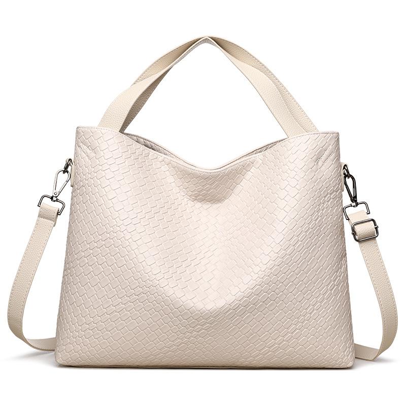 Износостойкая и прочная текстурированная наплечная сумка - Женская вместительная сумка-багет, модная повседневная дорожная сумка большой вместимости дизайнерская сумка