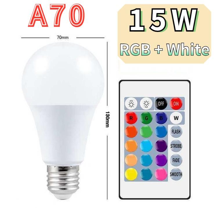 220 В 110 В E27 Светодиодная лампа RGB 20 Вт 15 Вт 10 Вт 5 Вт Светодиодная лампа RGBWW Сменная красочная светодиодная лампа RGBW с ИК-пультом дистанционного управления