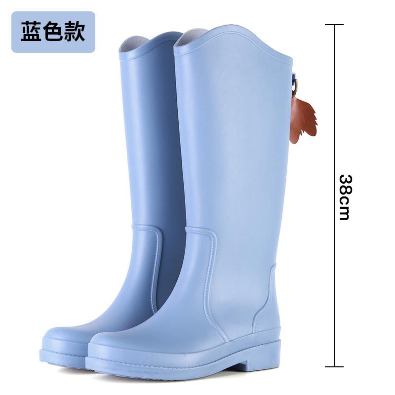 Women's Tall Rain Boots Kitchen Waterproof Non-slip Rain Boots Women Fashion Outdoor Work Boots Novo Em Botas Femininas 2024