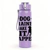 1PC Dog Trainer I Make Sit Happen 750ml Color Plastic Sports Water Bottle Leakproof Flip Straw Lid Suitable for Sports Office Home Use