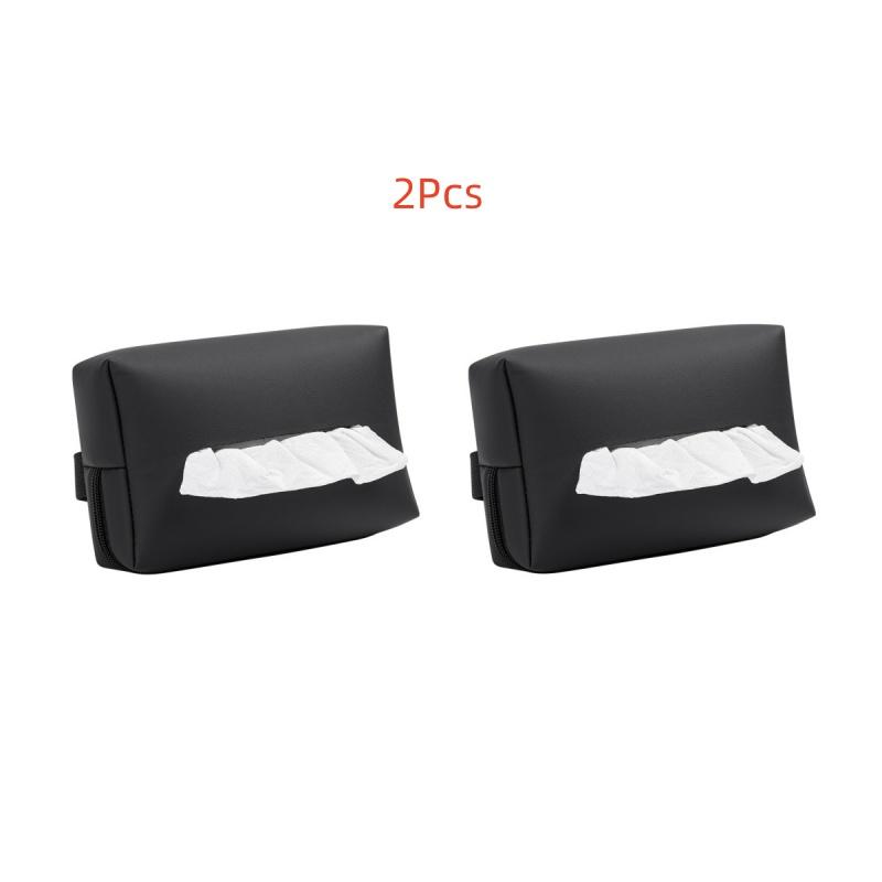 For Car Tissue Box Armrest Box Tissue Bag Car Seat Back Hanging Sun Visor Tissue Bag Storage Car Accessories