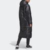 adidas Женская черная хлопковая куртка средней длины с капюшоном и объемными перегородками DZ1486