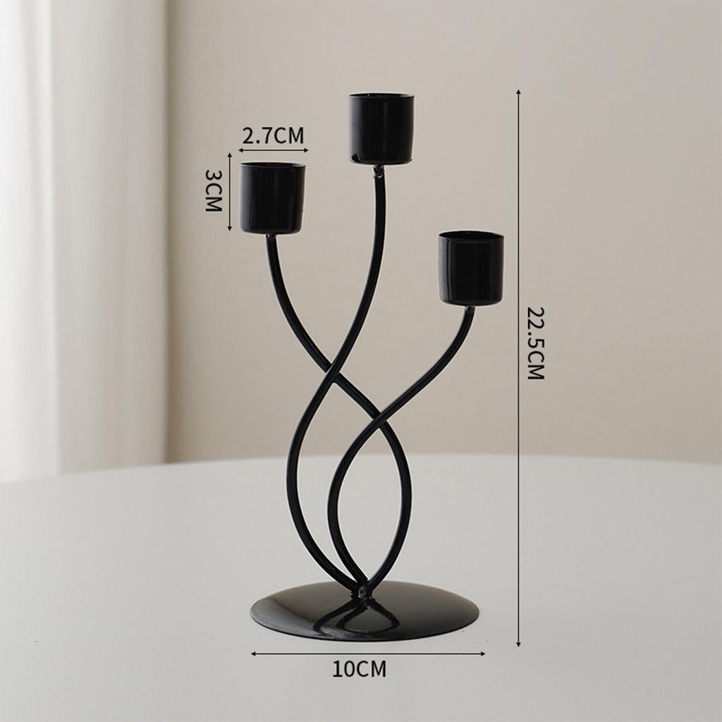 3 Arm Candle Holder Simple Nordic Home Decor Centerpiece Candlestick for Dining Room Party Living Room Wedding Thanksgiving
