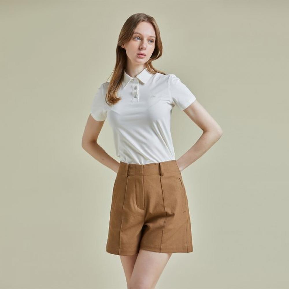 Lambda Women S claSSic Polo Shirt Short Sleeve Cream Ivory 26327