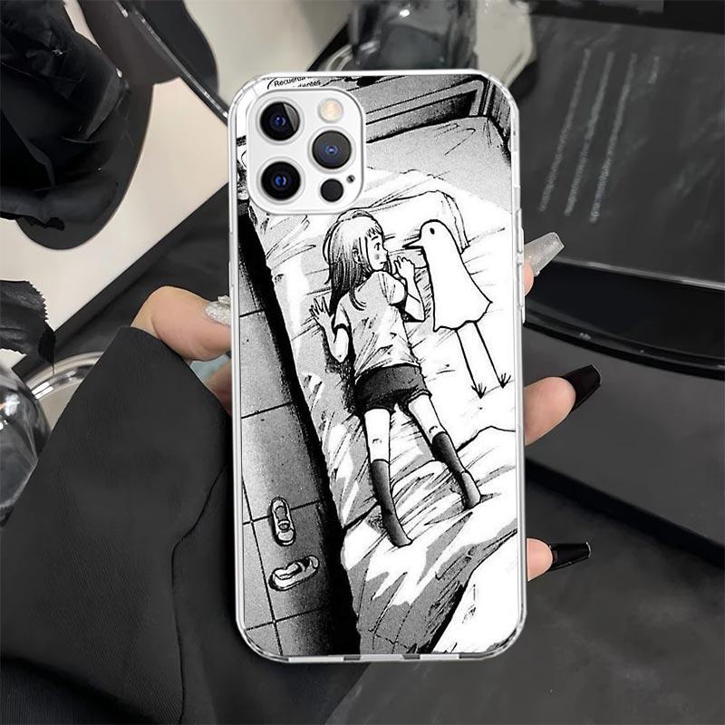 Oyasumi Punpun Phone Case for iPhone 11 12 13 Mini 14 15 Plus 16 Pro Max 17 Air 16E 7 8 SE 17ProMax Soft Fundas Cover 11 12 13 M