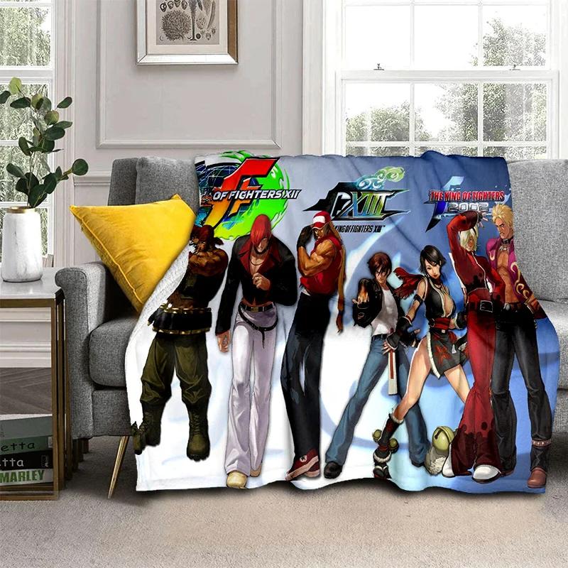 Retro Game King of Fighters Gamer Blanket,Soft Throw Blanket for Home Bedroom Bed Sofa Picnic Travel Office Cover Blanket Kids
