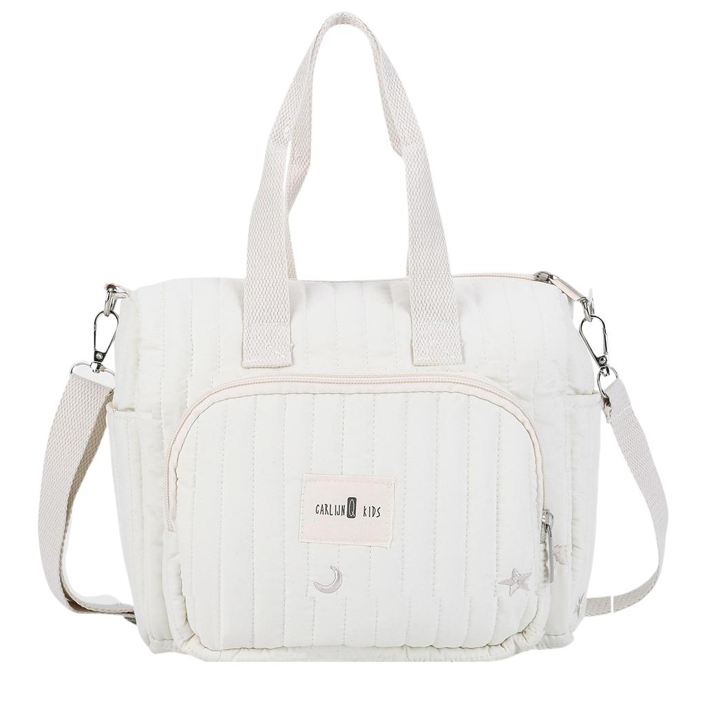 Quilted Multifunctional Baby Diaper Bag with Adjustable Straps Cute Handbags for Women Mom Travel Shopping